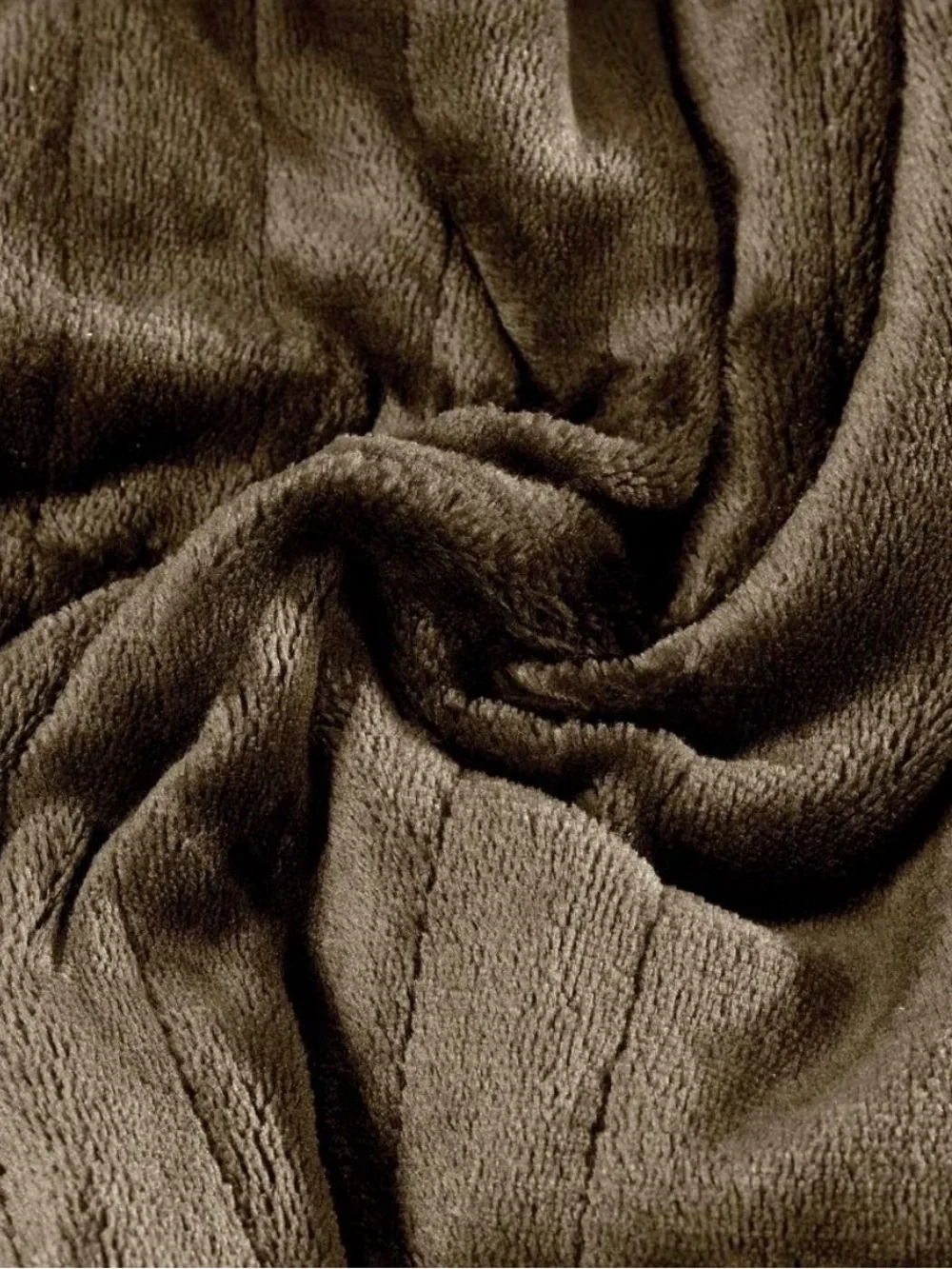 Plush Sherpa Electric Throw Blanket - Brown